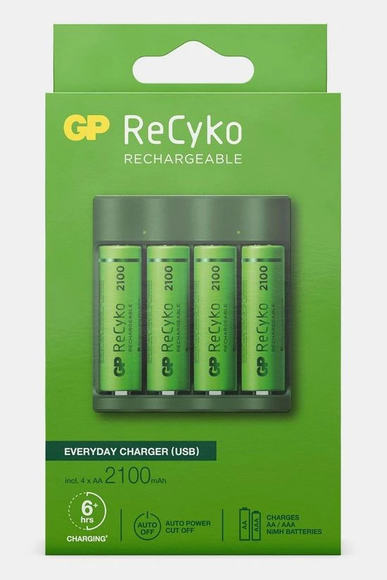 GP BATTERIES USB Battery Charger B421 4X Recyko AA 2100 MAh 5 GP BATTERIES USB Battery Charger B421 4X Recyko AA 2100 MAh - Afbeelding 5