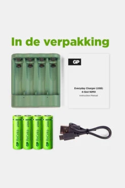 GP BATTERIES USB Battery Charger B421 4X Recyko AA 2100 MAh 17 GP BATTERIES USB Battery Charger B421 4X Recyko AA 2100 MAh -NL Kampeeruitrusting Verkoop 2024 b3gc390025 8989 07 nl