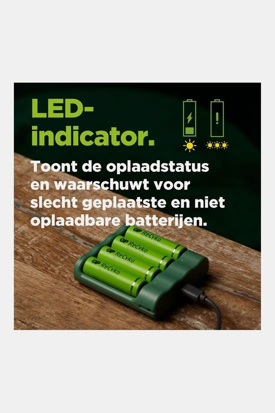 GP BATTERIES USB Battery Charger B421 4X Recyko AA 2100 MAh 10 GP BATTERIES USB Battery Charger B421 4X Recyko AA 2100 MAh - Afbeelding 10
