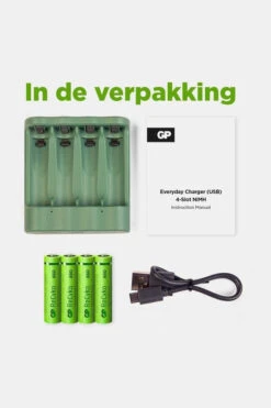 GP BATTERIES USB Battery Charger B421 4X Recyko AAA 850 Mah -NL Kampeeruitrusting Verkoop 2024 b3gc390026 8989 07 nl