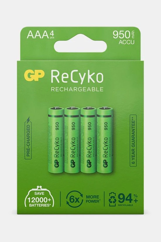 GP BATTERIES AAA Rechargeable Nimh 950 Mah Recyko 1,2V 4 Stuks Batterij 3 GP BATTERIES AAA Rechargeable Nimh 950 Mah Recyko 1,2V 4 Stuks Batterij - Afbeelding 3