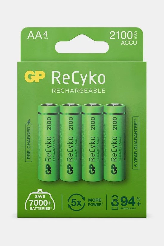 GP BATTERIES AA Rechargeable Nimh 2100Mah Recyko 1,2V 4 Stuks Batterij 3 GP BATTERIES AA Rechargeable Nimh 2100Mah Recyko 1,2V 4 Stuks Batterij - Afbeelding 3